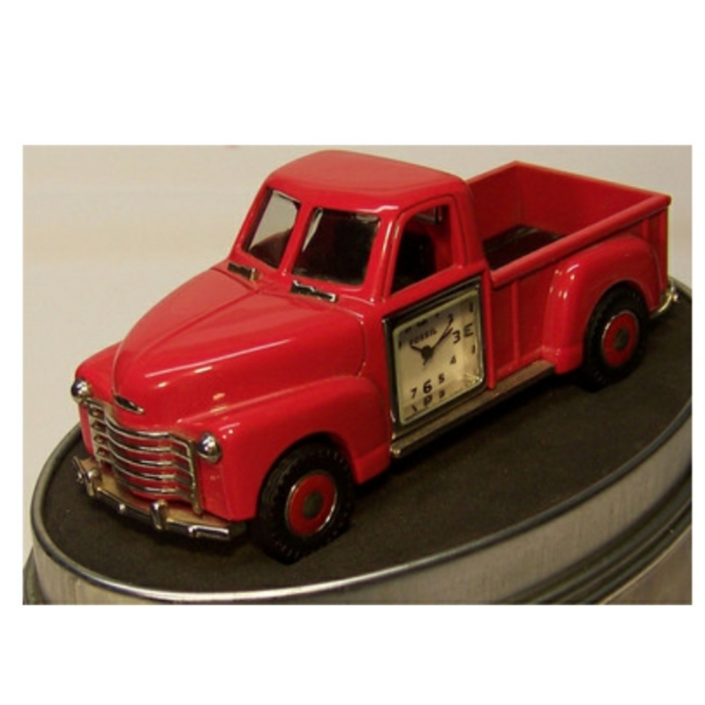 🛻 Fossil Desk CLOCK RED 1954 TRUCK DeadStock ‼️on Platform
